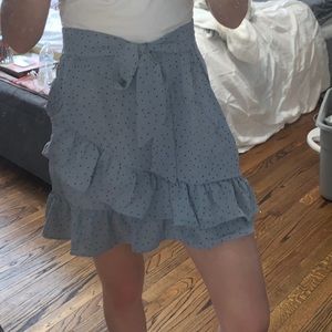 Nasty Gal Star Print Wrap Tie Skirt